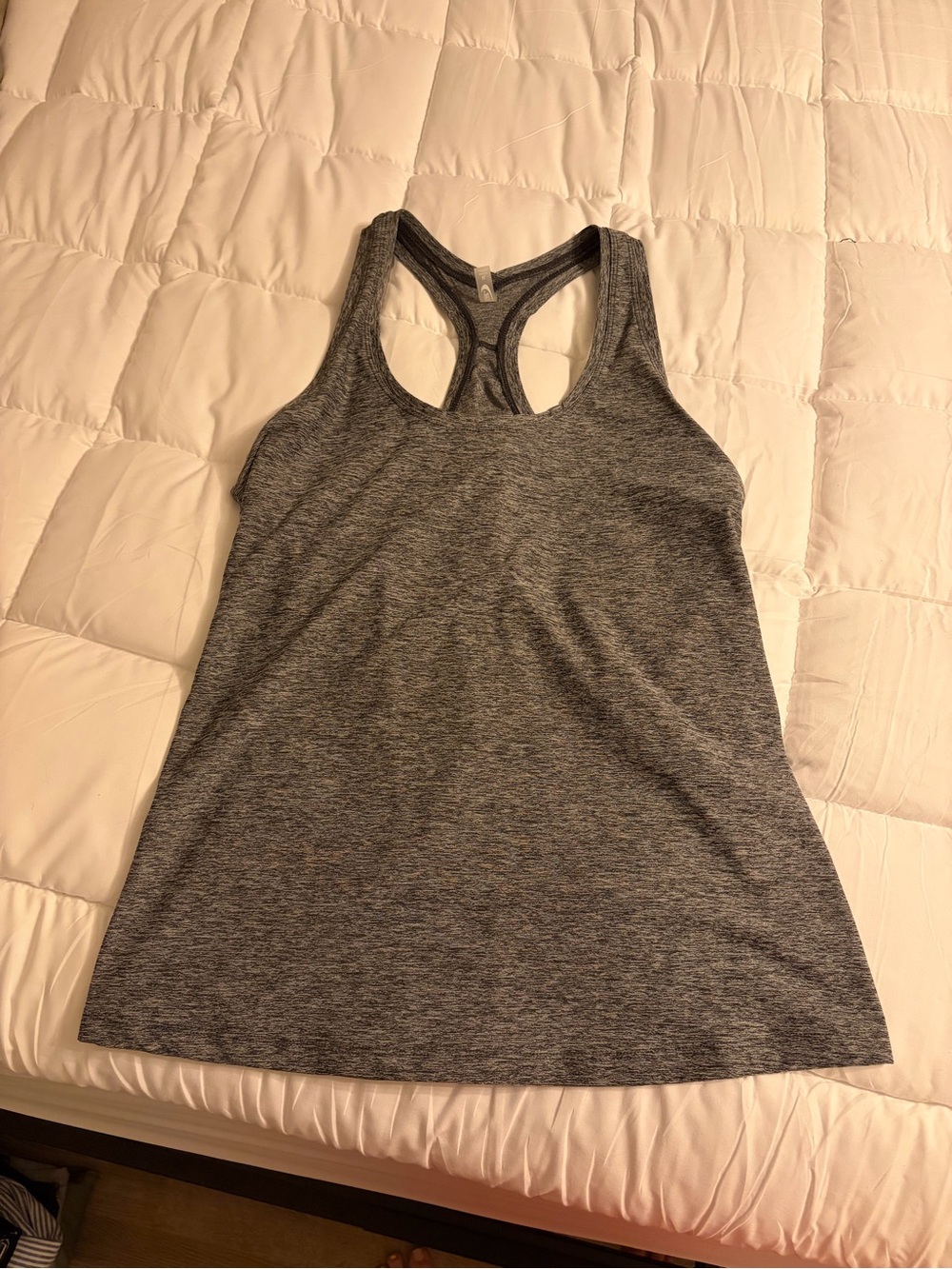 MTA Sport Heather Gray Racerback Tank Top